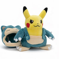 Gosedjur Pokémon Pikachu utklädd till Snorlax