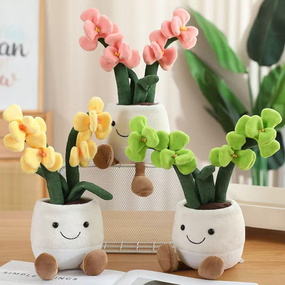 Gosedjur växt kawaii orkidé mjuk och färgglad