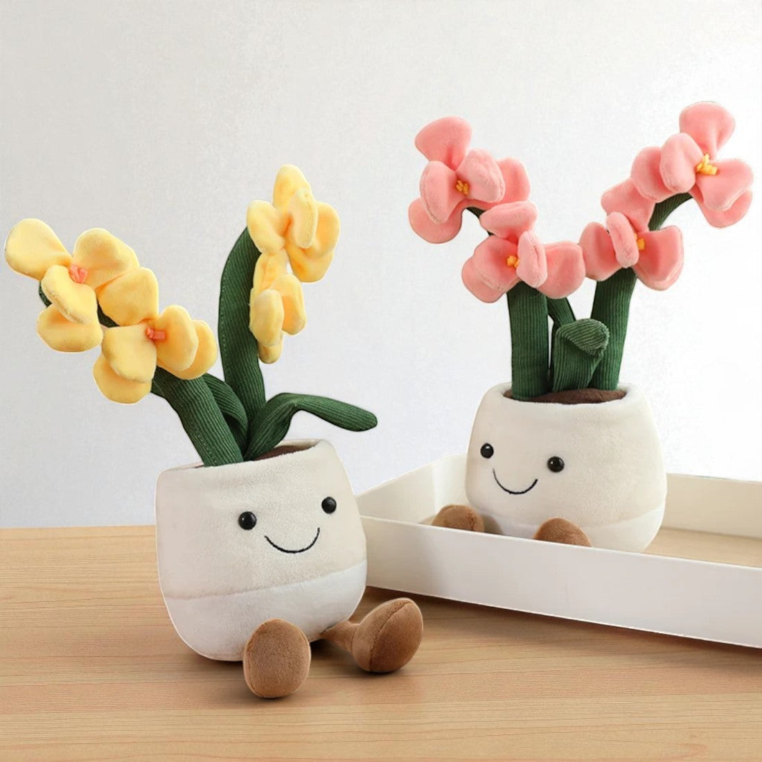 Gosedjur växt kawaii orkidé mjuk och färgglad