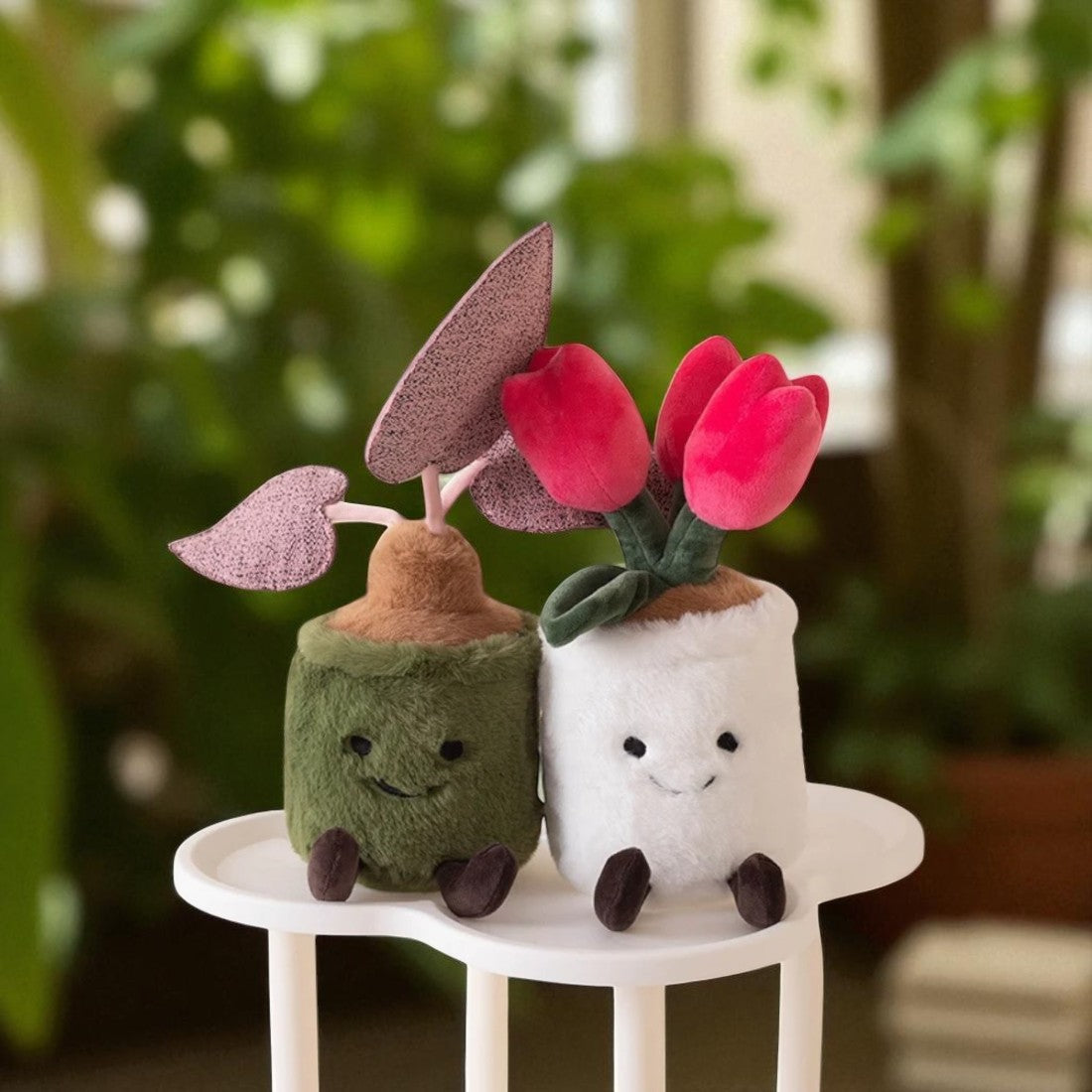 Gosedjur växt kawaii kruka med grönska