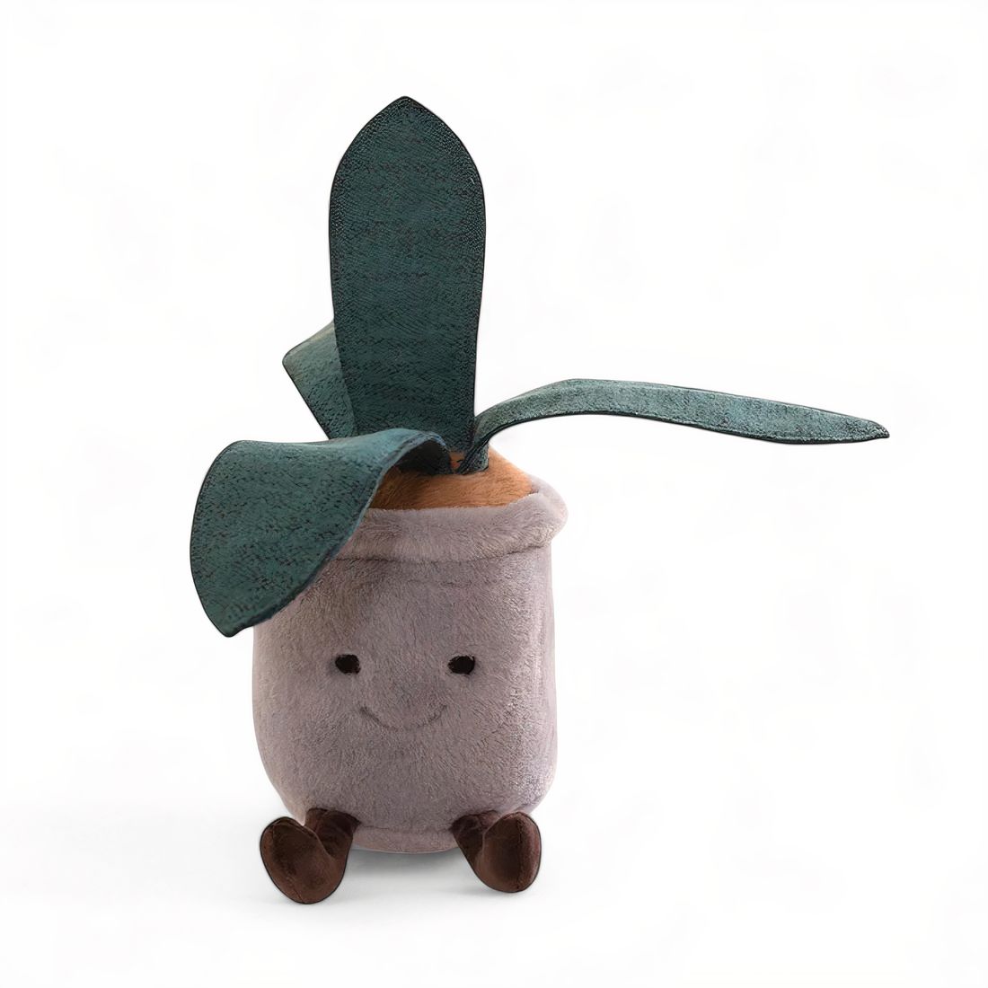 Gosedjur växt kawaii kruka med grönska