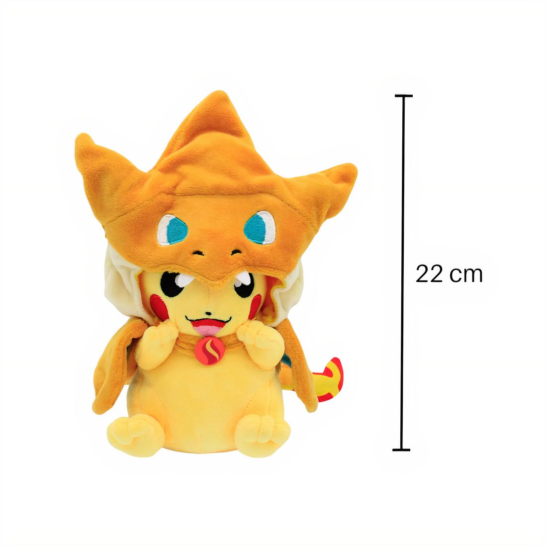 Gosedjur Pokémon Pikachu utklädd till Charizard