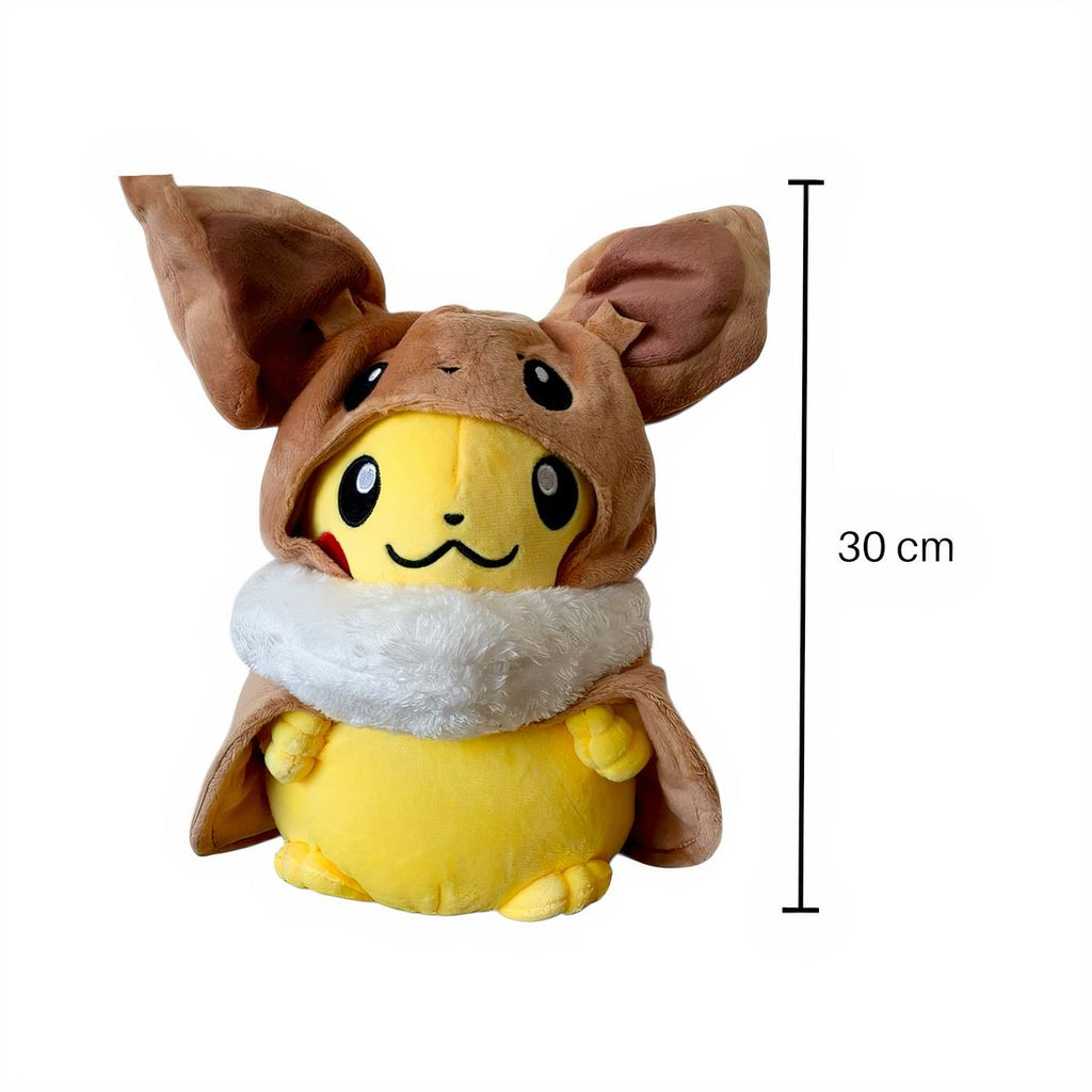 Gosedjur Pokémon Pikachu utklädd till Eevee