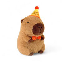 Gosedjur kapybara med partyhatt
