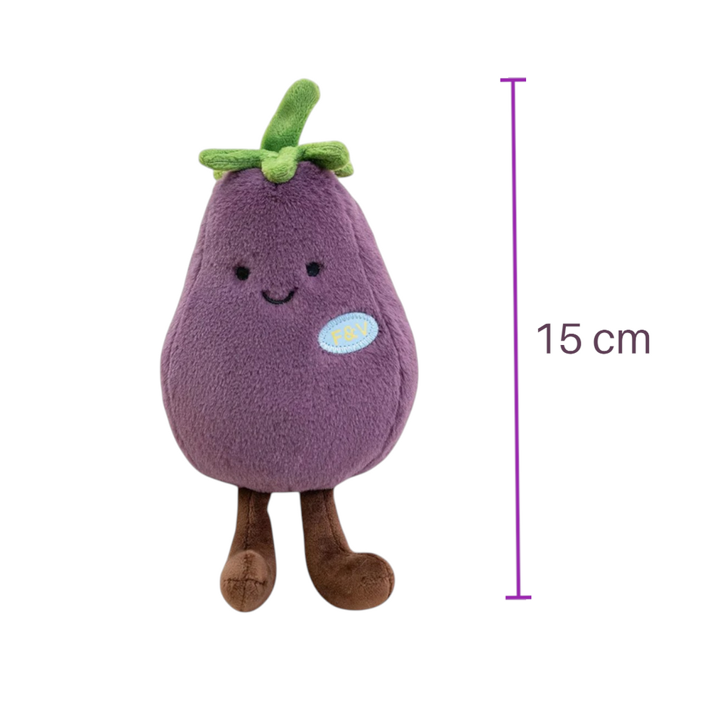 Gosedjur grönsak kawaii busig aubergine
