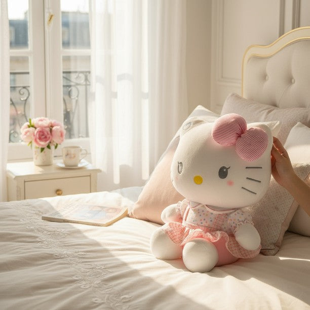 Gosedjur Hello Kitty gosig och stilig i rosa pastell