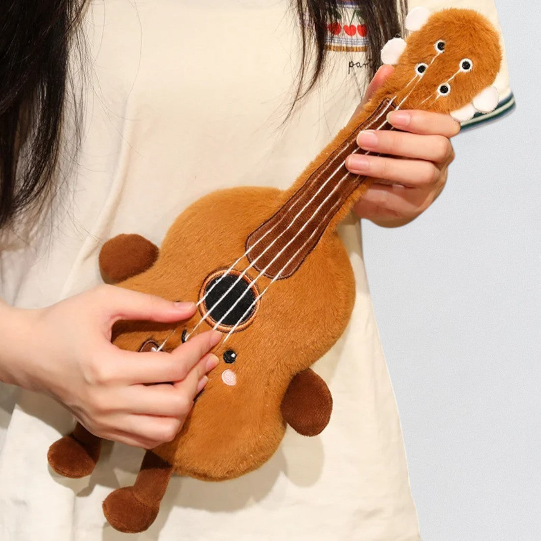 Gosedjur instrument kawaii leende gitarr