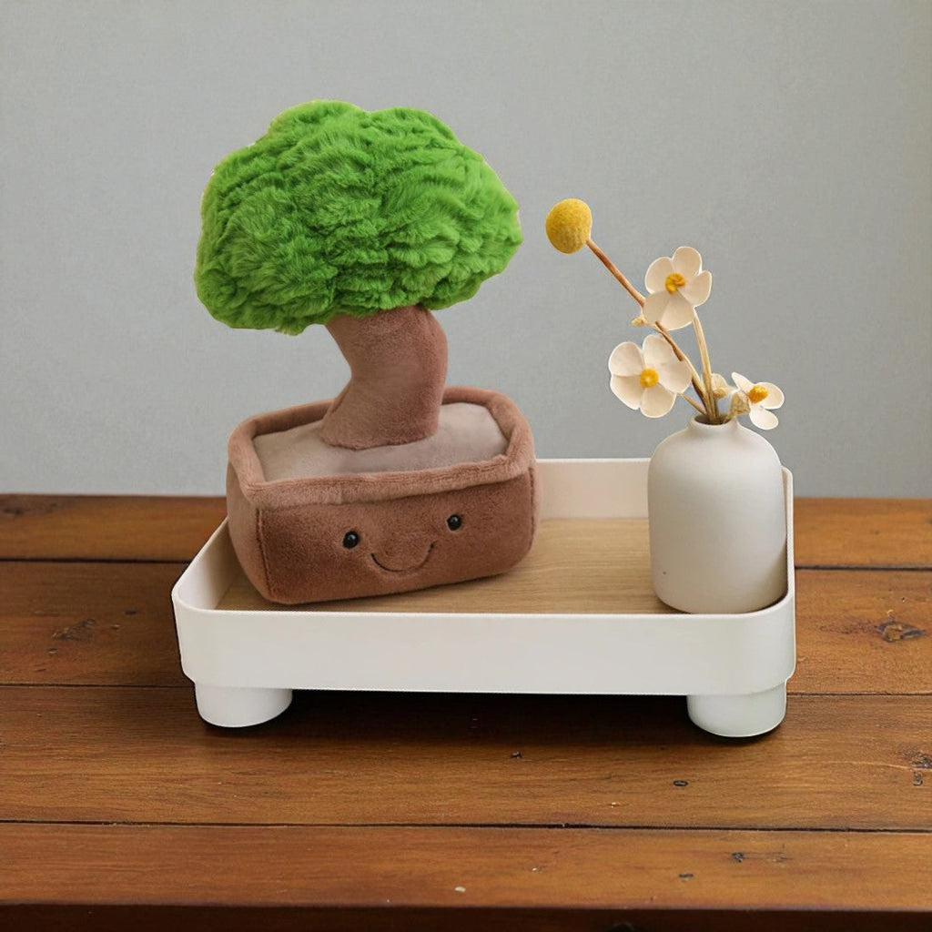 Gosedjur växt kawaii bonsai med leende