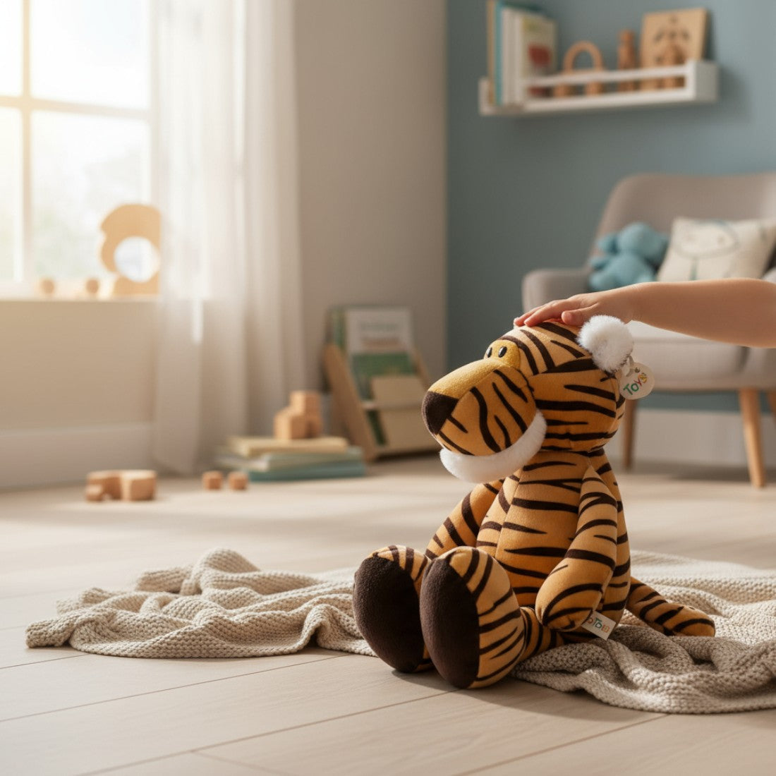 Gosedjur tiger supermjuk för barn