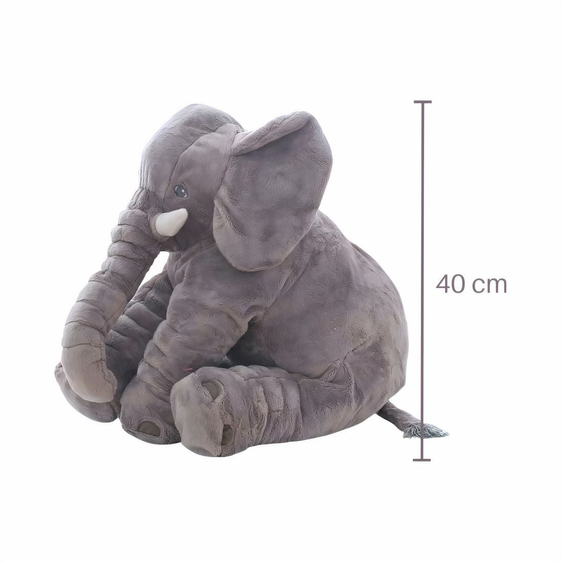 Gosedjur grå elefant fluffig 40 cm