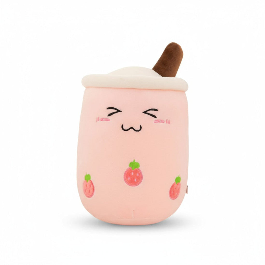 Gosedjur kawaii bubble milk tea jordgubb