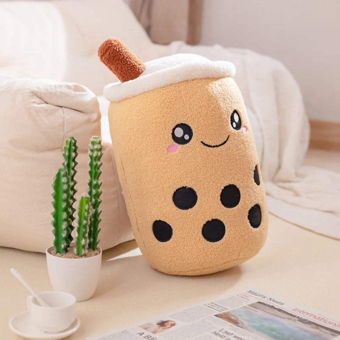 Gosedjur kawaii bubble tea karamell