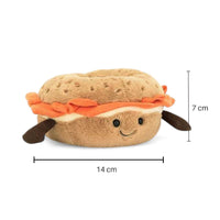 Gosedjur frukost kawaii bagel med lax