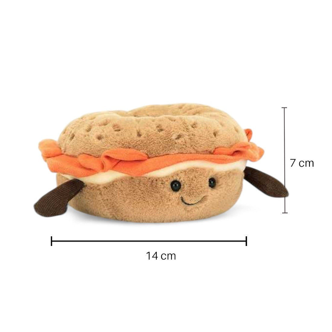 Gosedjur frukost kawaii bagel med lax