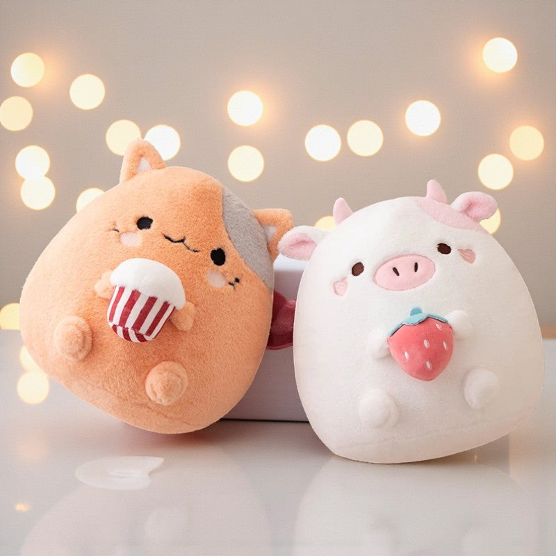 Gosedjur kudde Squishmallow-stil katt med cupcake