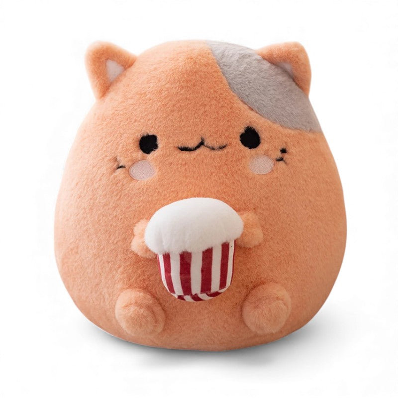 Gosedjur kudde Squishmallow-stil katt med cupcake