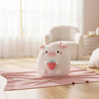Gosedjur kudde Squishmallow-stil vit gris