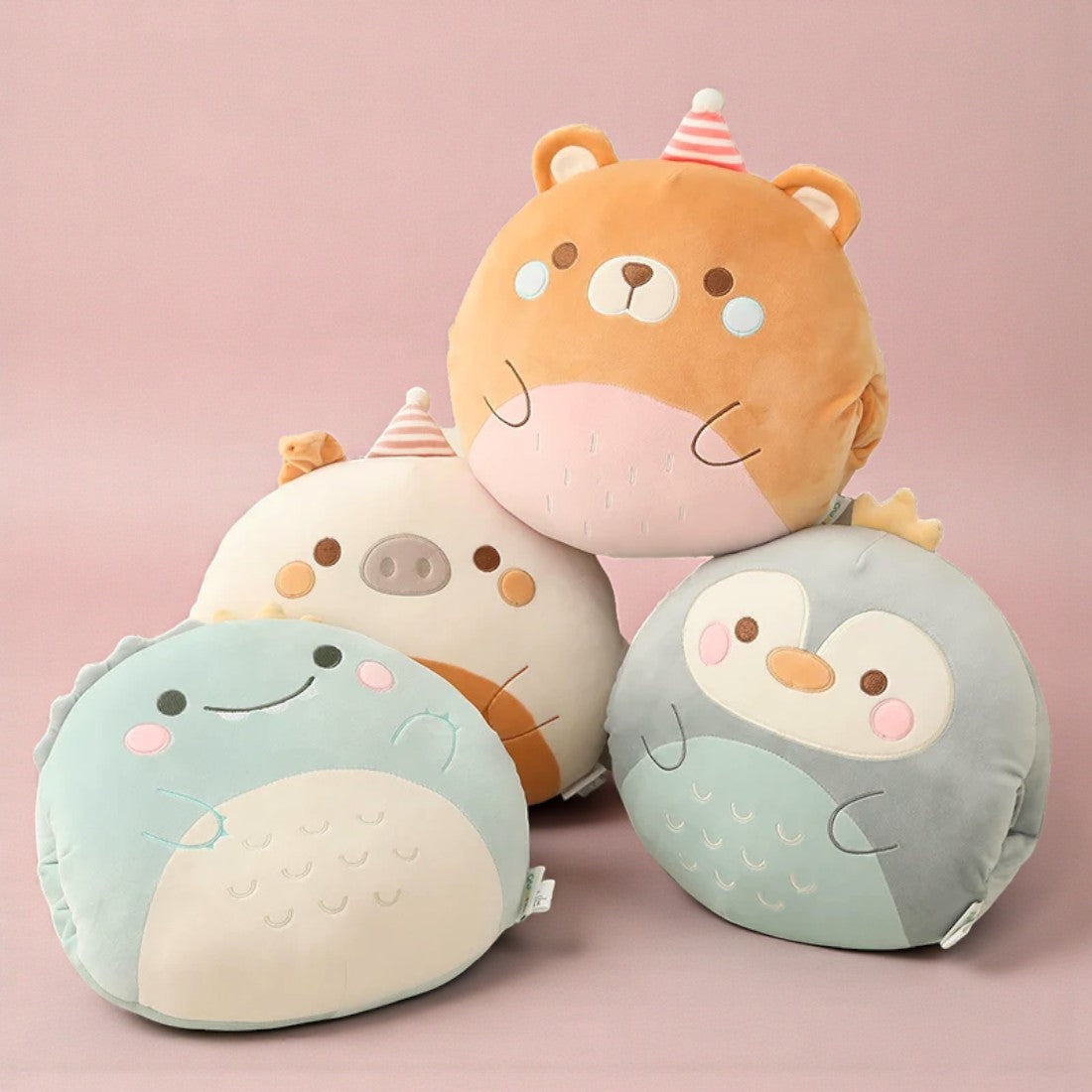 Gosedjur kudde rund Squishmallow-stil