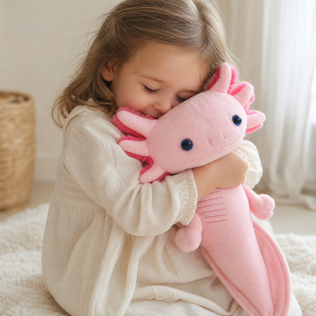 Gosedjur kudde axolotl rosa