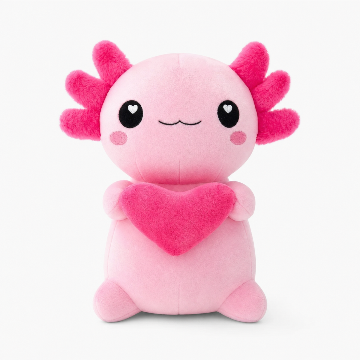 Gosedjur axolotl rosa med hjärta