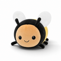 Gosedjur bi kawaii rund svart och gul