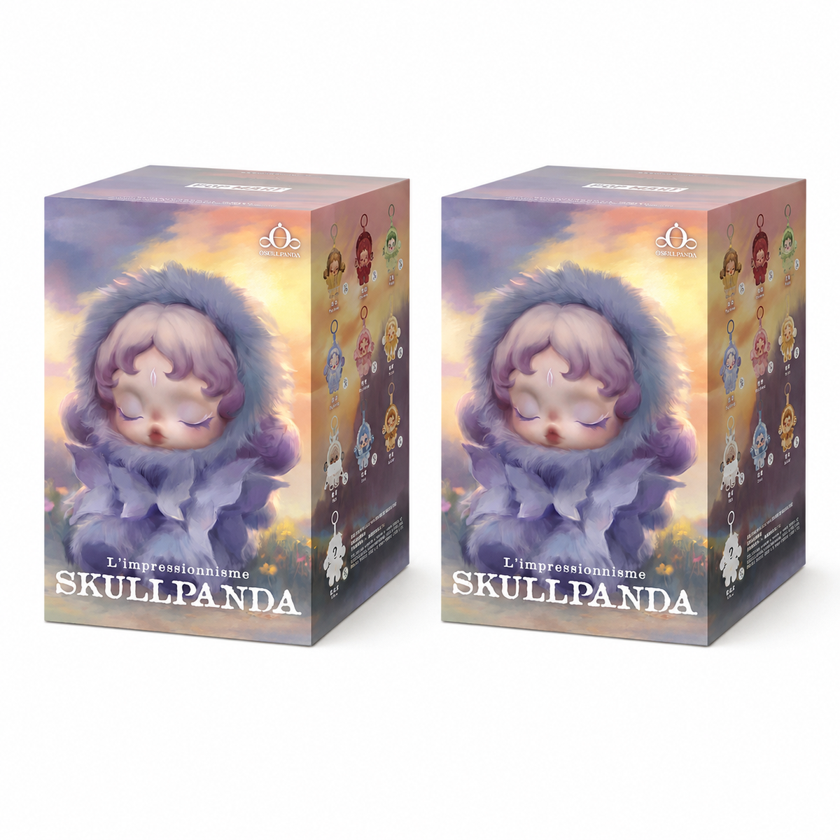 Blind box gosedjur Skullpanda blomtema