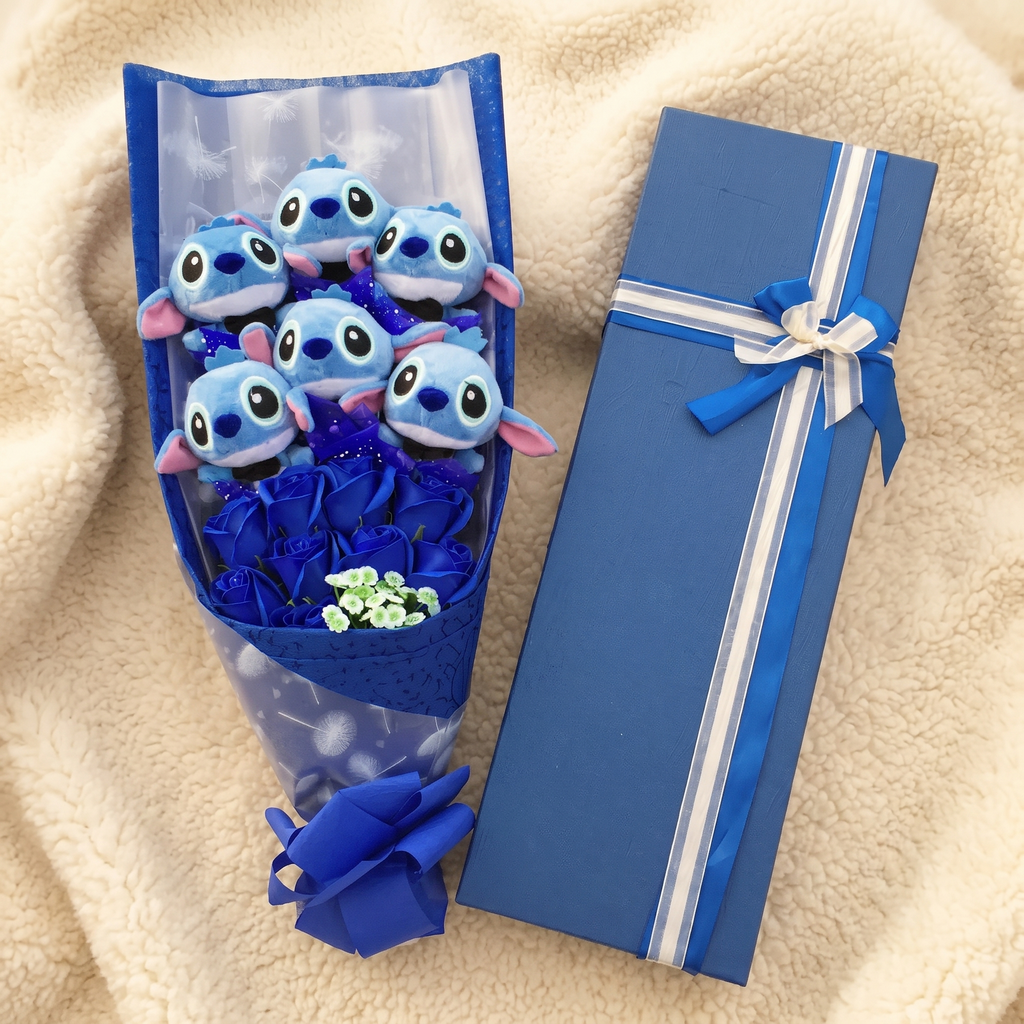 Bukett gosedjur Stitch Gentleman 6 delar