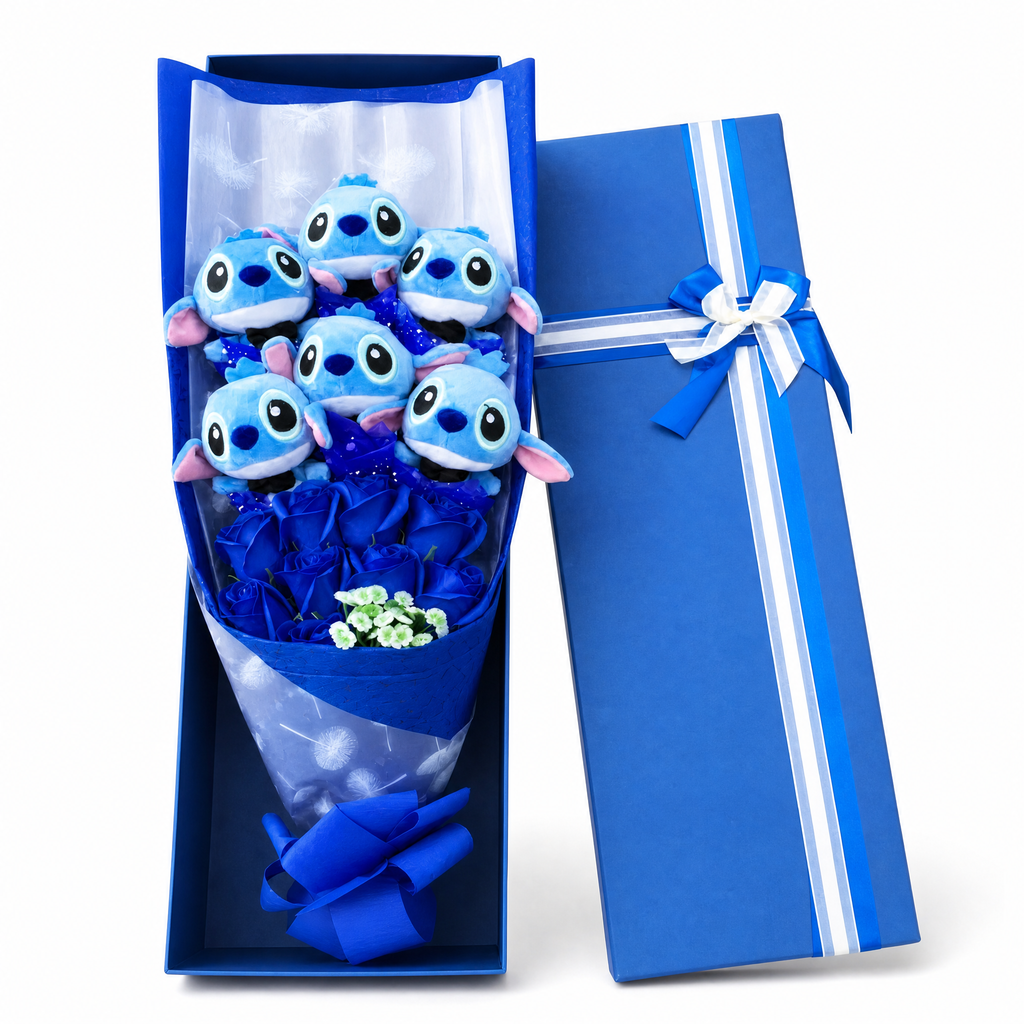 Bukett gosedjur Stitch Gentleman 6 delar