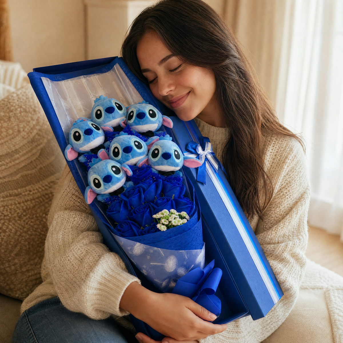 Bukett gosedjur Stitch Gentleman 6 delar