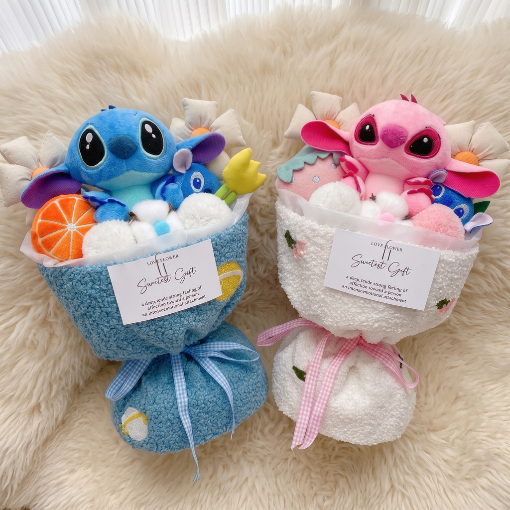 Gosedjur Stitch och Angel fruktskål kawaii