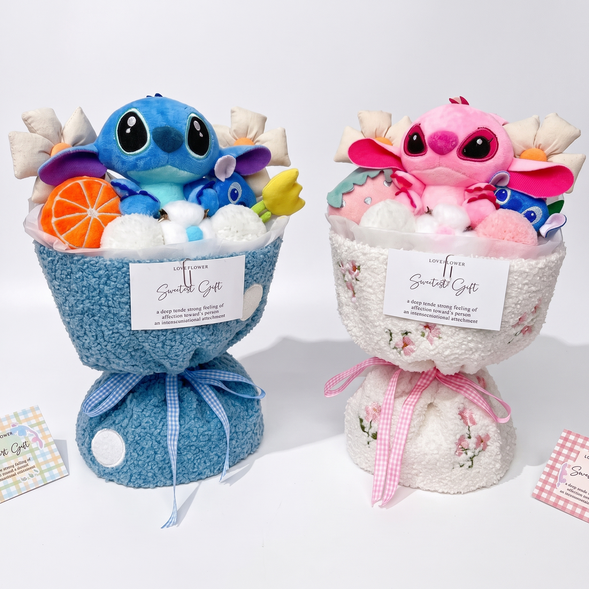 Gosedjur Stitch och Angel fruktskål kawaii