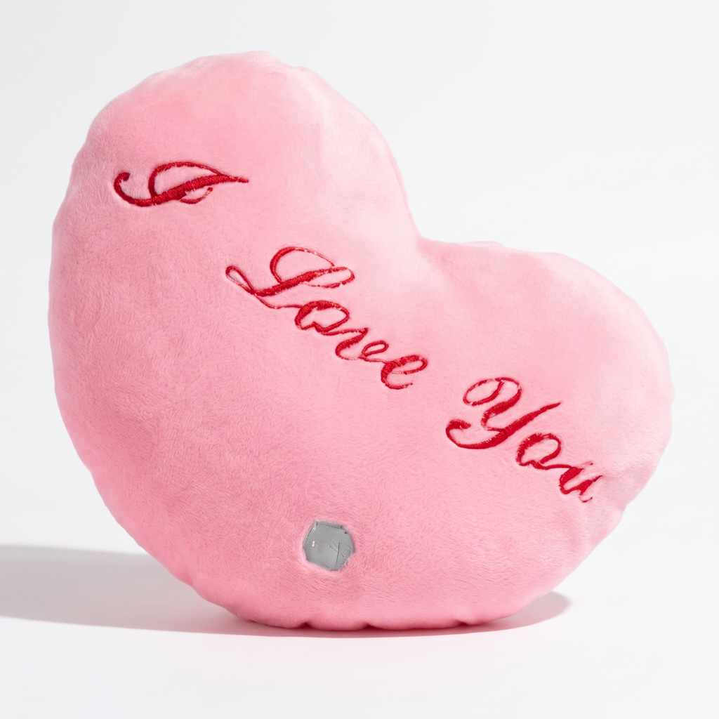 Gosedjur kudde hjärta I Love You rosa 35 cm