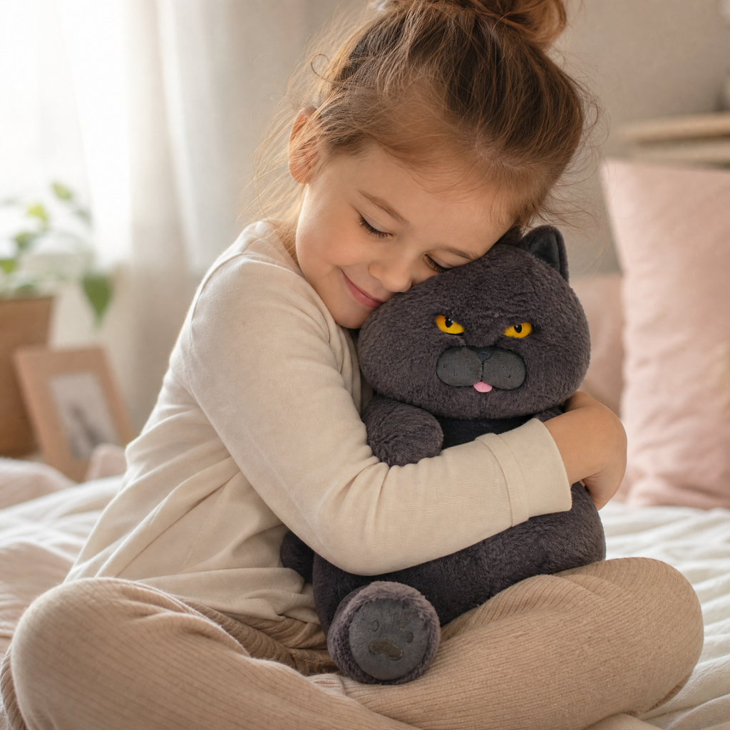 Gosedjur grinig katt grå
