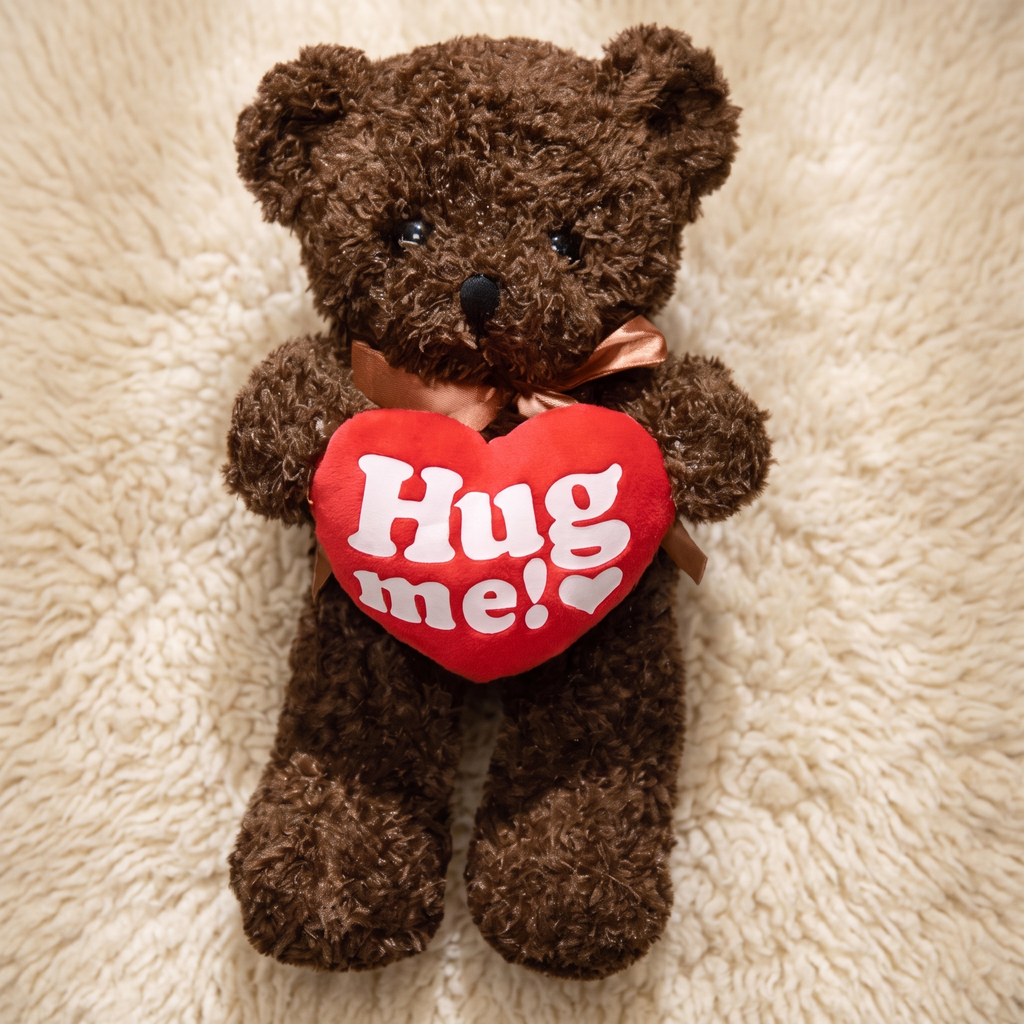 Stor björn gosedjur med hjärta Hug Me