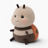 Gosedjur nyckelpiga kawaii beige och orange