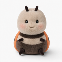 Gosedjur nyckelpiga kawaii beige och orange