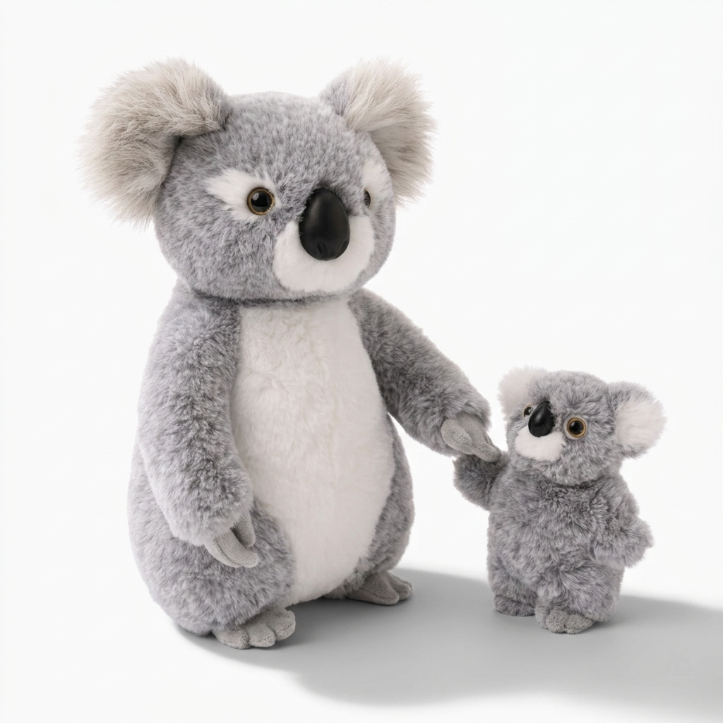 Gosedjur koala med unge gosig duo