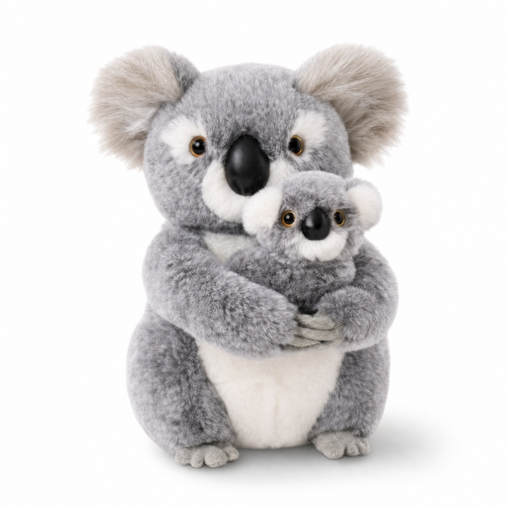 Gosedjur koala med unge gosig duo