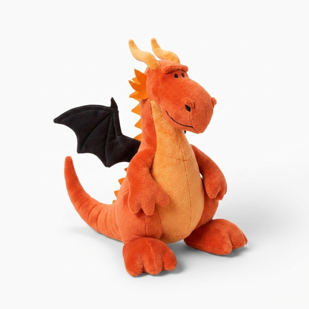 Gosedjur orange drake med svarta vingar