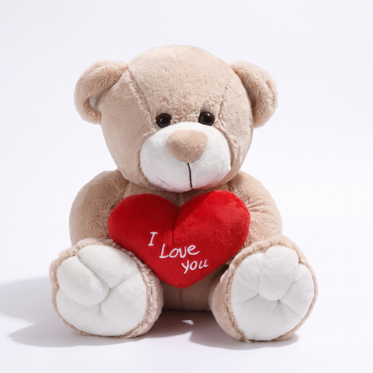 Nallebjörn gosedjur hjärta I Love You beige 33 cm