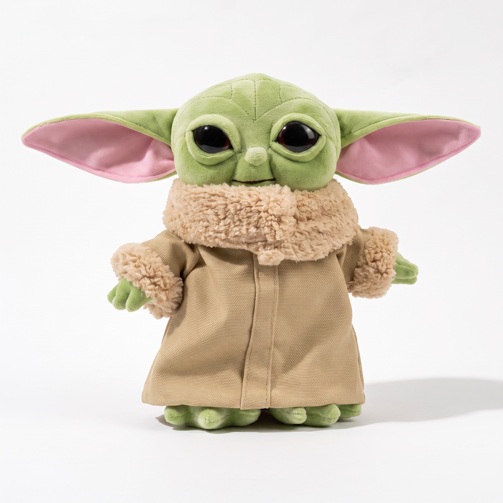 Gosedjur Baby Yoda 20 cm med beige mantel