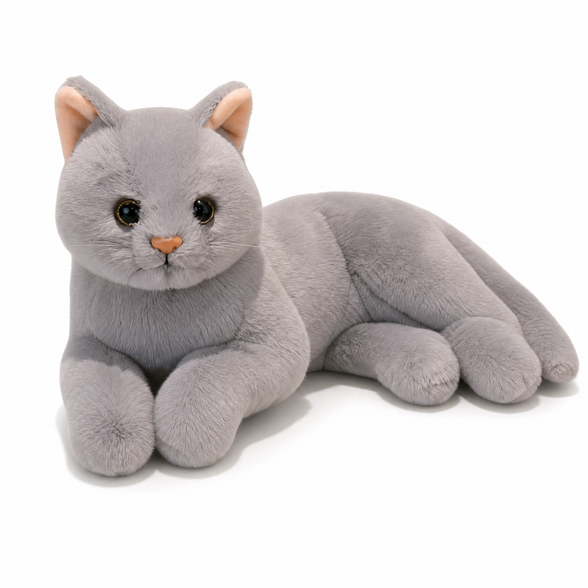 Gosedjur katt realistisk grå 30 cm