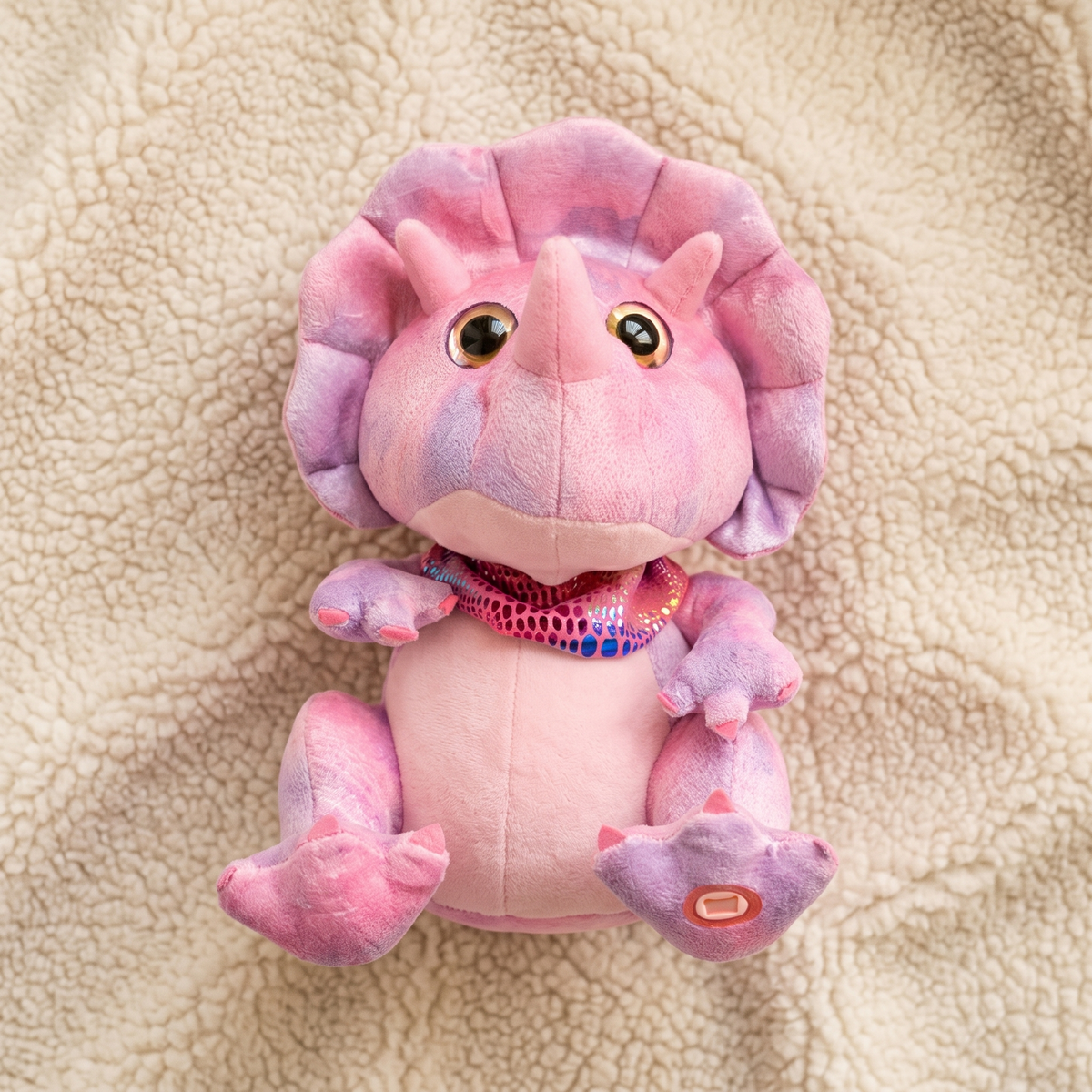 Gosedjur dinosaurie interaktiv rosa 30 cm