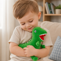 Gosedjur grön dinosaurie Georg Greta Gris 19 cm