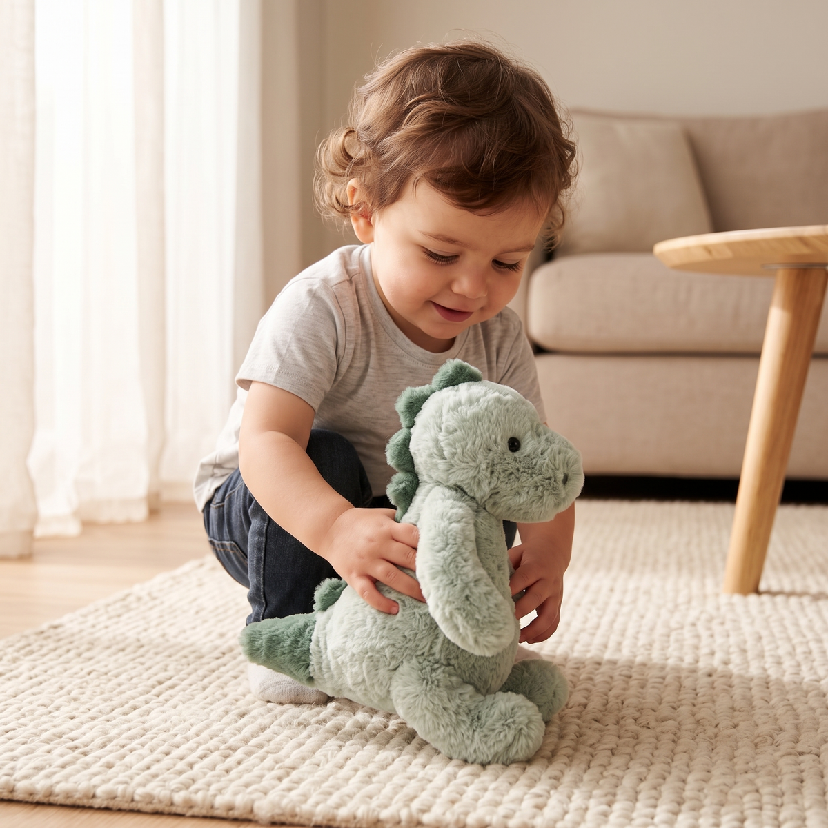 Gosedjur grön dinosaurie extra mjuk 22 cm