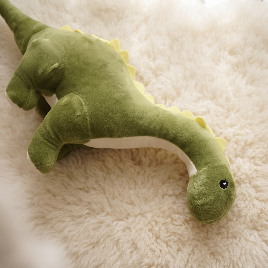 Gosedjur grön diplodocus med lång hals