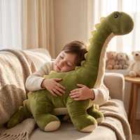 Gosedjur grön diplodocus med lång hals
