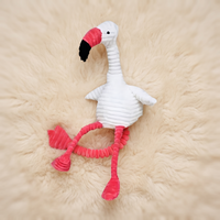 Gosedjur flamingo vit bomullsmanchester