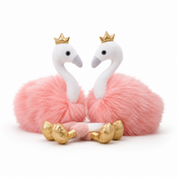 Gosedjur flamingo med guldkrona