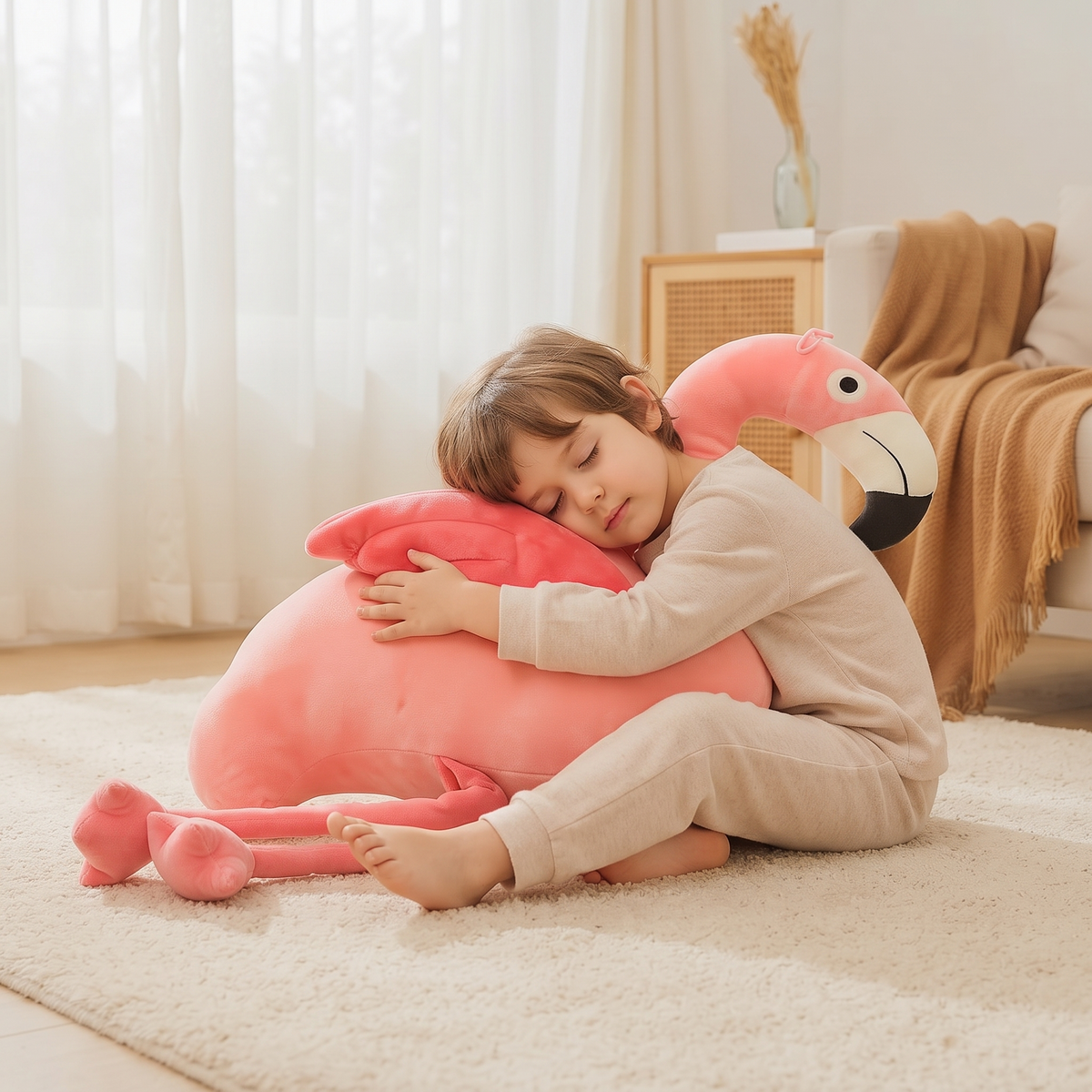 Gosedjur flamingo dekoration jättestor